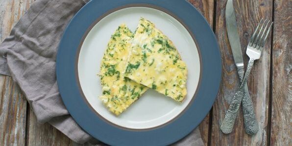 omlet sa zelenilom za dukan dijetu