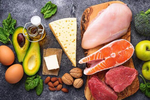Dijeta s malo ugljikohidrata sastoji se od proizvoda koji sadrže životinjske i biljne proteine ​​s mastima. 